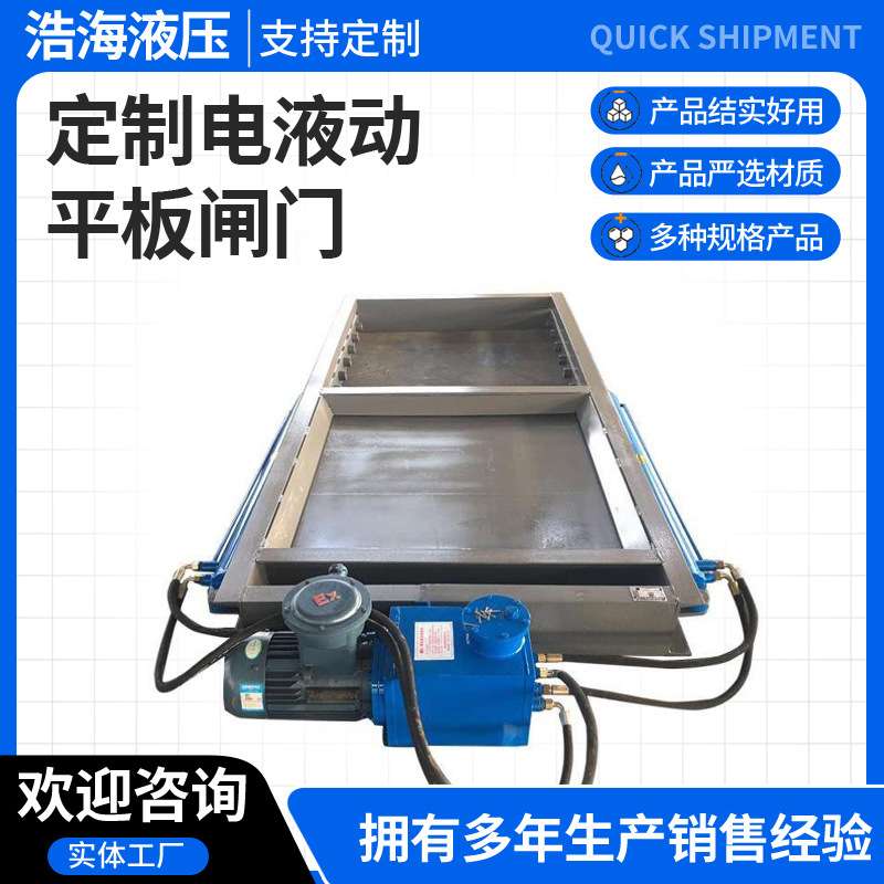 厂商供应电动插板阀 电动推杆双驱动平板闸门 电液动平板闸门