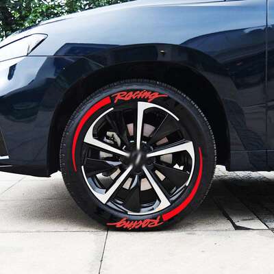 【RACING+刀锋】汽车摩托车轮胎字母贴3d pvc材质 racing汽