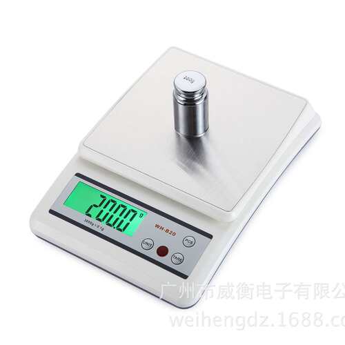 威衡WH-B20电子计数小台秤厨房秤 精密电子天平 烘焙秤10kg-0.1g