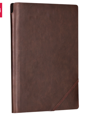 得力22260商务16开16K笔记本加厚耐磨PU皮面本子带插笔工作会议记录本免费刻字企业定制LOGO商务办公记事本