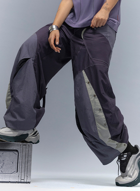 XIPHEVIL「风刃轻束长裤」赛博机能透气轻薄肌理感多形态弯刀裤