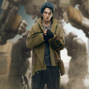 不作恶「砂岩风衣夹克_含可拆卸拳套包」赛博朋克不对称中长款