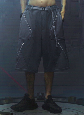 XIPHEVIL「Bellator短裤-渡鸦」赛博朋克机能宽松街头休闲西裤夏