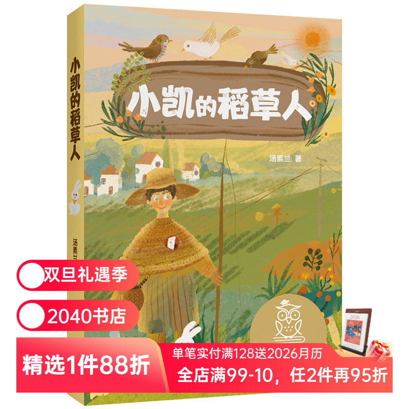 小凯的稻草人 汤素兰 全彩插图 中短篇童话集 中国童话故事 9-10岁 中文分级阅读四年级 课外读物 儿童文学 2040书店