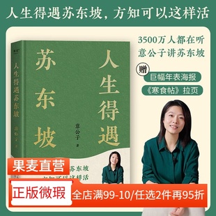 赠寒食帖拉页&年表海报 2040书店 微瑕 苏轼传 缓解焦虑 东坡精神 深度解读苏东坡人生活法 意公子 人生得遇苏东坡 正版