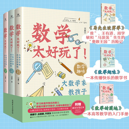 现货】 数学太好玩了(全三册) 大家教孩子这样解题 马先生谈算学+数学趣味+数学的园地 能用九年以上的数学读物 新华先锋