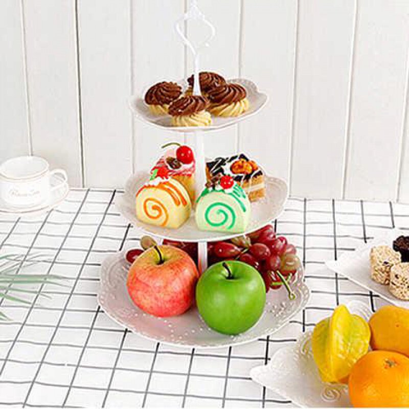 household originality Fruit plate Dry Fruits plate Plastic Tray birthday Wedding celebration three layers Cake Stand multi-storey Dessertin the Tableware , Tableware , Fruit bowl/Fruit plate/Hamper  category - from Buy2taobao.com to provide professional Taobao agent buy service