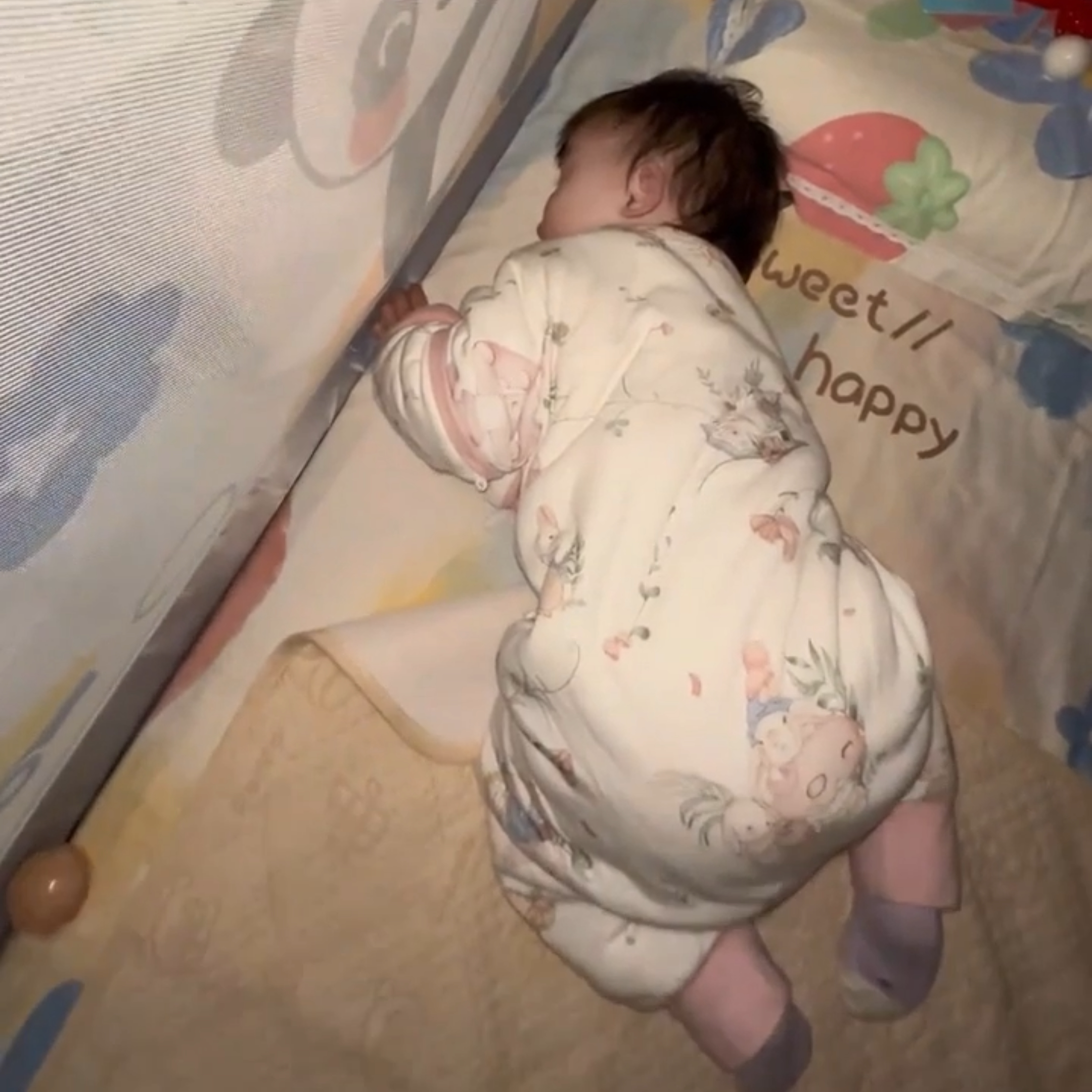 睡袋1-3岁秋冬夹棉儿童分腿睡袋冬季纯棉加厚恒温连体衣抑菌睡衣