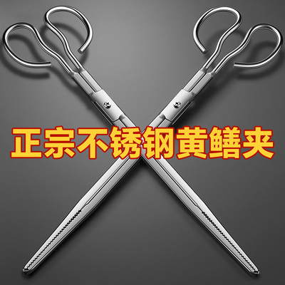 泥鳅黄鳝夹鳝鱼夹不锈钢钳子防滑赶海神器抓螃蟹龙虾工具火钳垃圾