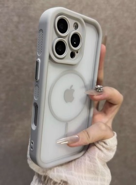 天使眼二合一磨砂适用苹果16promax手机壳新款磁吸iPhone15pro防摔保护套肤感14/13/12/11外壳15手机套16pro