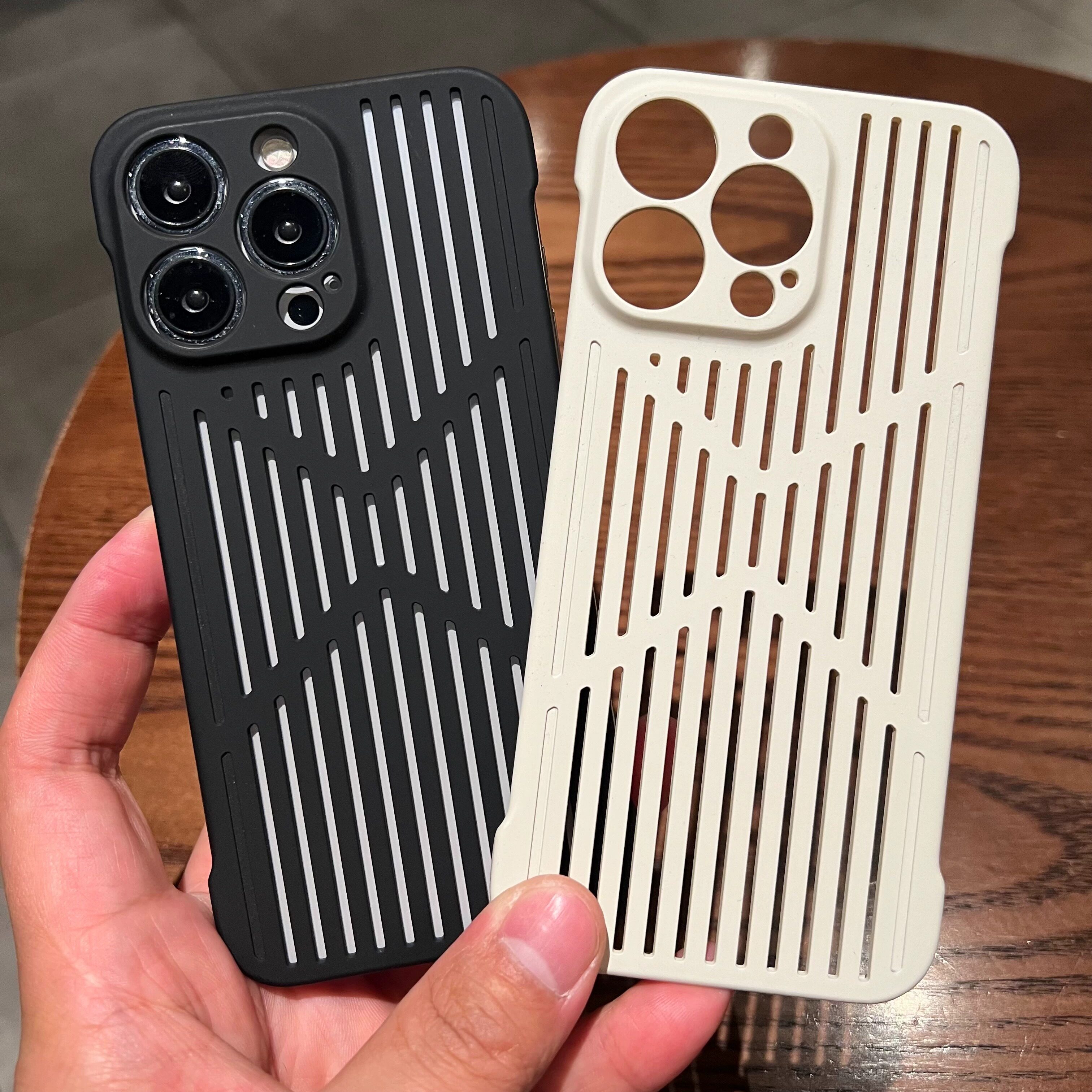 无边框半包硬壳洞洞镂空适用苹果14pro手机壳iPhone14promax散热12/13promax夏日新款11裸机手感简约纯色超薄怎么样,好用不?