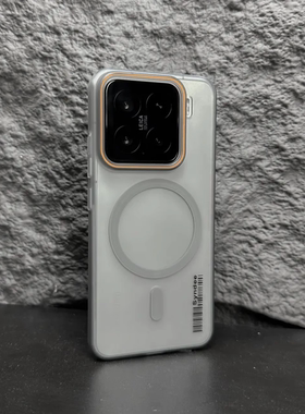 高级感雾面钛灰色Magsafe磁吸适用小米15/小米14pro手机壳小米13红米K80亚克力硬半透明小米15Pro磨砂撞色