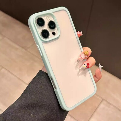 苹果16promax手机壳简约撞色边框