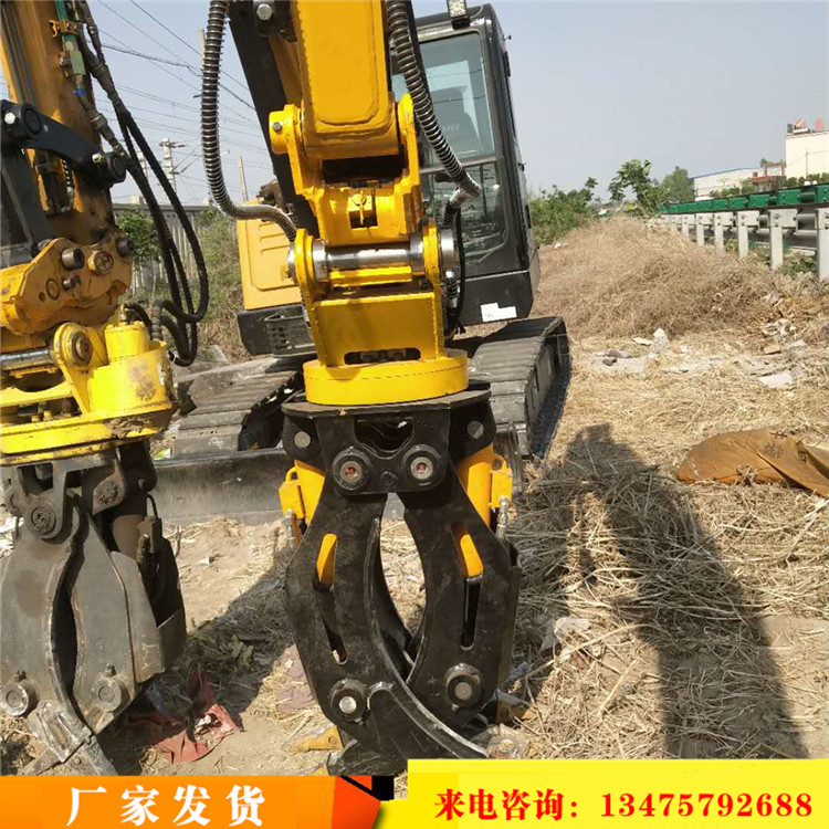 小中大型挖掘机抓石器抓木器抓钢器上门改装石头/木材/废钢铁夹子