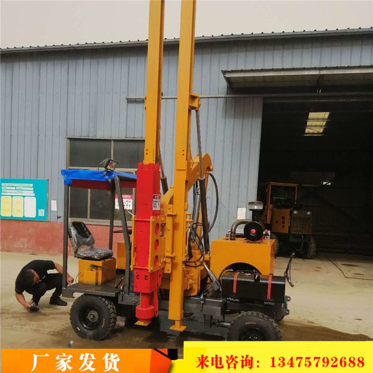 高速波形公路防护栏打桩机钻孔打拔一体大型装载式地基建筑工程