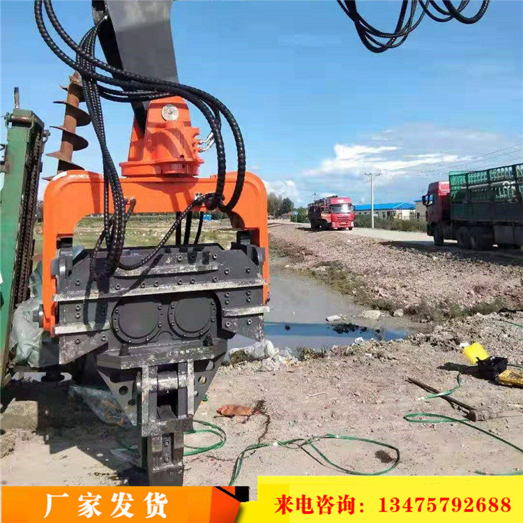 震动锤 建筑工地液压打拔桩机 液压机械振动锤 挖掘机打桩机