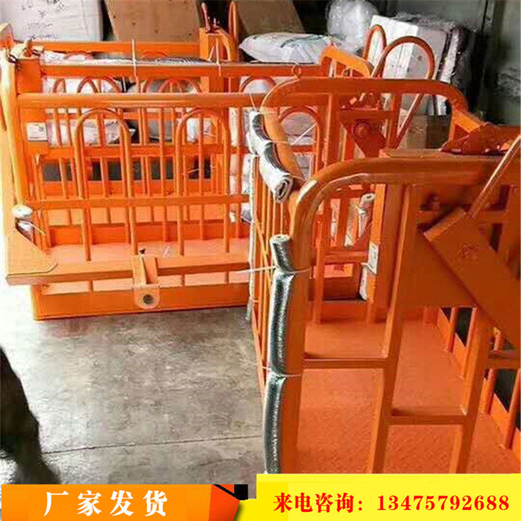 吊车专用吊篮 旋转臂液压油缸大臂卡口360度旋转吊框总成顶筐配件
