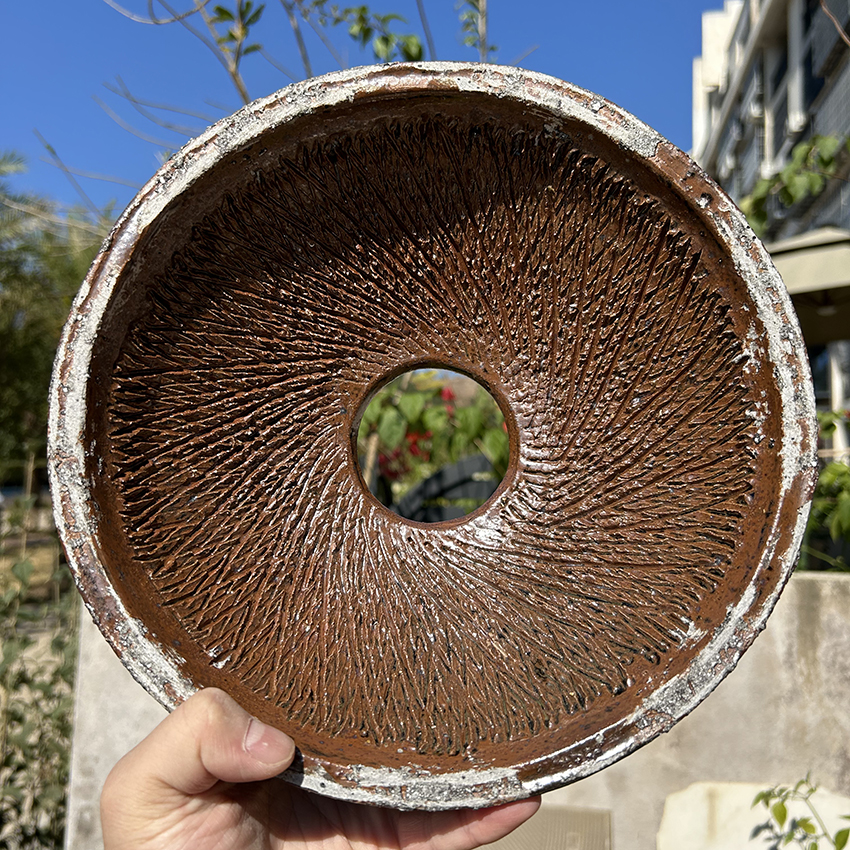 客家烧制粗陶制刷擂钵磨薯器