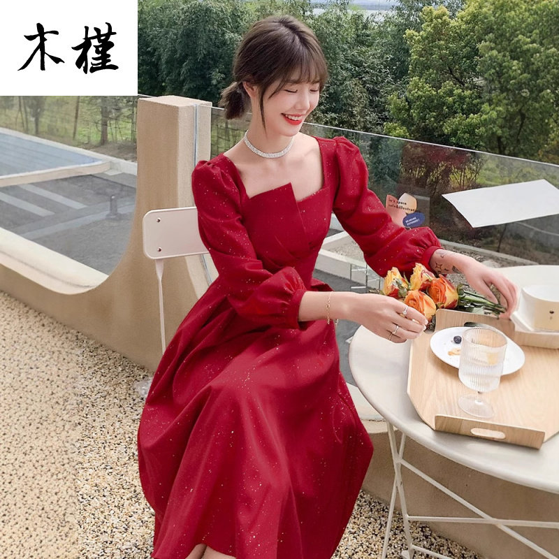小个子新娘敬酒服长袖连衣裙