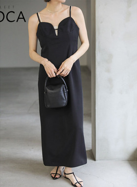 SELECT MOCA 细肩带后背开叉式修身连衣裙长裙女日本直邮30001494