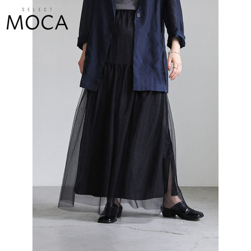 SELECT MOCA 日系松紧腰薄纱层叠式半身裙长裙女日本直邮30001519
