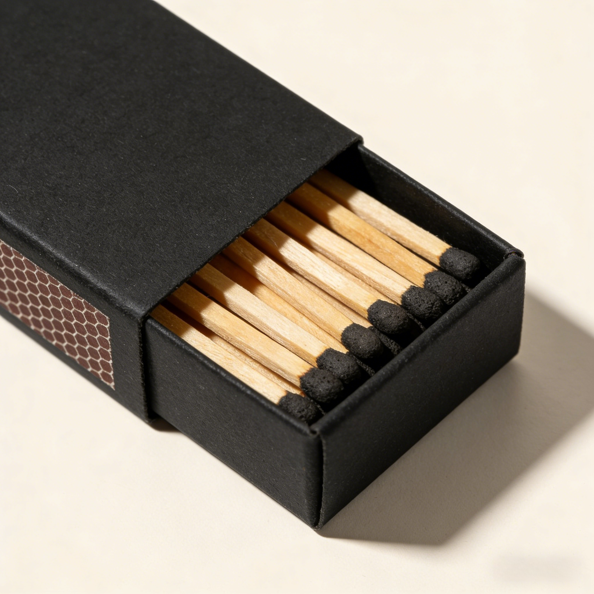 黑盒火柴小众酷飒风易划不易断暗黑风桌面装饰点火道具