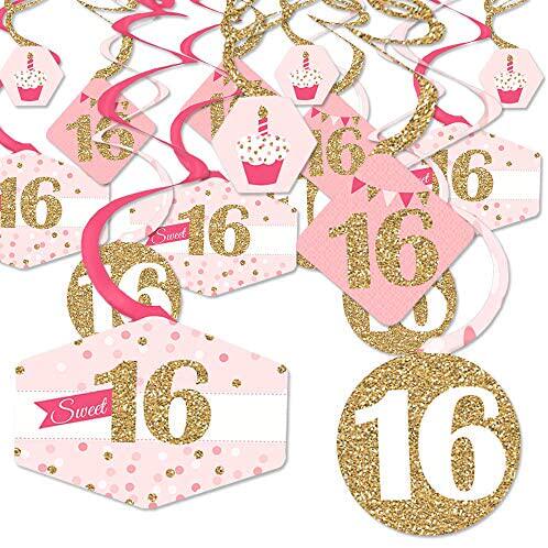 big dot of happiness sweet 16-16th birthday party hanging de