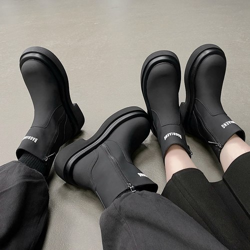 青春潮流切尔西靴烟筒靴