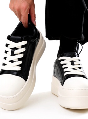 小众设计高级感板鞋男潮鞋痞帅黑白大头鞋百搭厚底增高休闲运动鞋