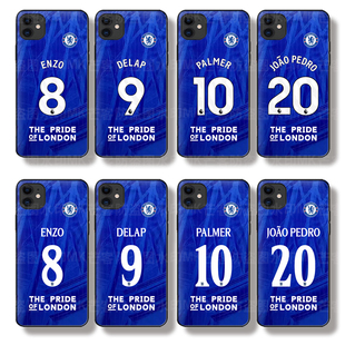 切尔西球衣2526赛季英超10号帕尔默手机壳8号恩佐保护壳德拉普钢化玻璃壳佩德罗小羊皮防摔软壳苹果16Pro max