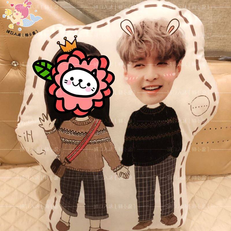 DIY  发头像定制可爱的情侣抱枕呀~|ruв категории домашний ткань, подушка/подушка - от Buy2taobao.com для оказания профессиональной услуги покупки агента Taobao