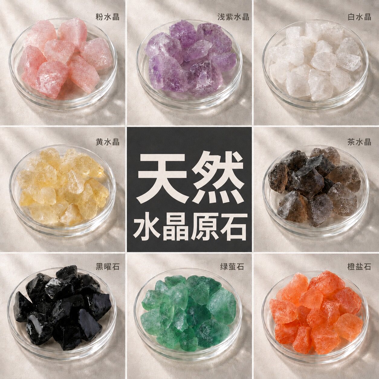 天然水晶石扩香石原石家用摆件碎石晶体香薰晶石矿石盐块毛料石头