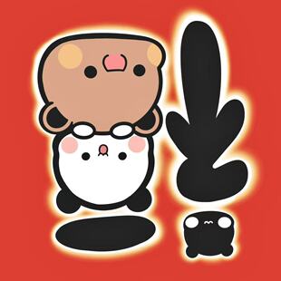 2026马年福倒一二布布福字贴装饰入户门门贴卡通春节过年贴纸春联