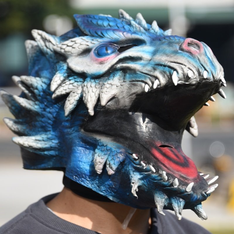 龙面具头套乳胶全脸万圣节成人男女聚会派对酒吧狂欢装扮道具,节庆用品/礼品,面具,淘宝优惠券,粉丝福利购,淘宝优惠卷