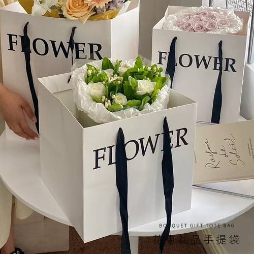 正方形小号装花礼物袋子