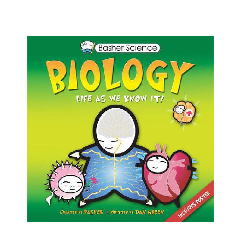 【正版书籍】英文原版7-12好玩的科学书:生物 basher science