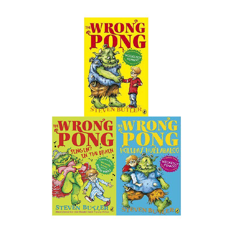 【正版书籍】英文原版 The Wrong Pong 套装3册 怪味巨魔系列