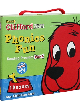 【正版书籍】英文原版 CLIFFORD PHONICS FUN PACK 4 W/CD 大红狗克里弗套装系列4