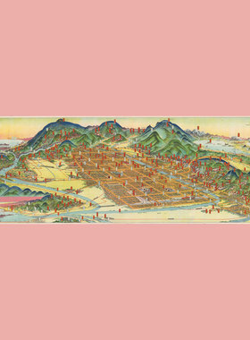 吉田初三郎日本京都鸟瞰图绘地图