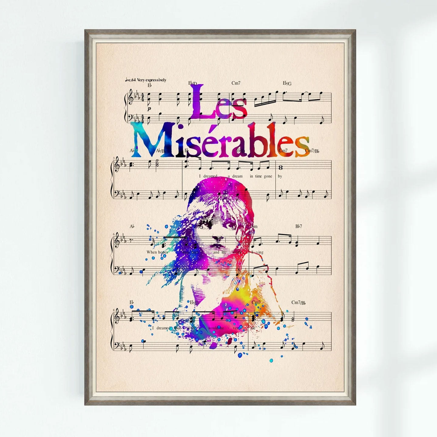 GiftMake悲惨世界音乐剧海报挂画