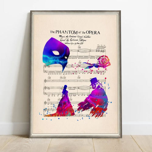 剧院魅影音乐剧海报 Phantom of the Opera百老汇歌剧装饰画挂画