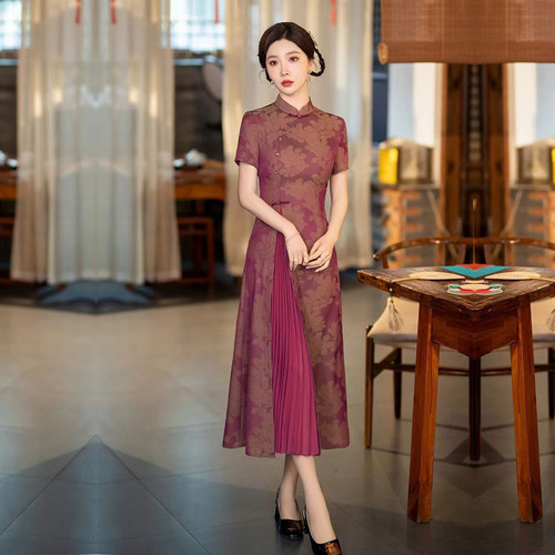 夏季日常旗袍连衣裙A版无开衩