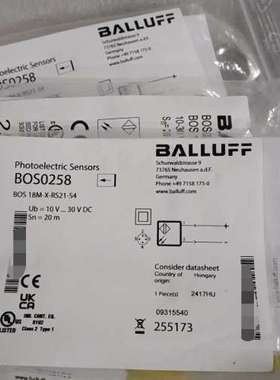 议价BALLUFF接近开关 BOS0258议价