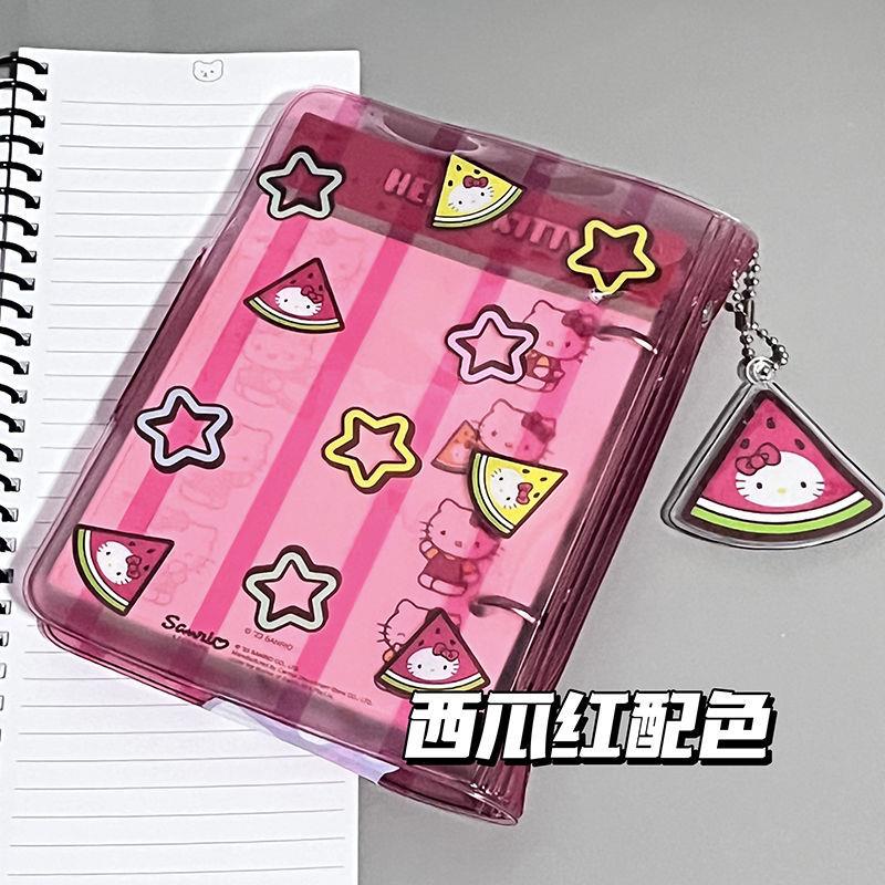 HelloKitty猫活页B6超厚卡通软皮防水性笔封面笔记本学生手帐本