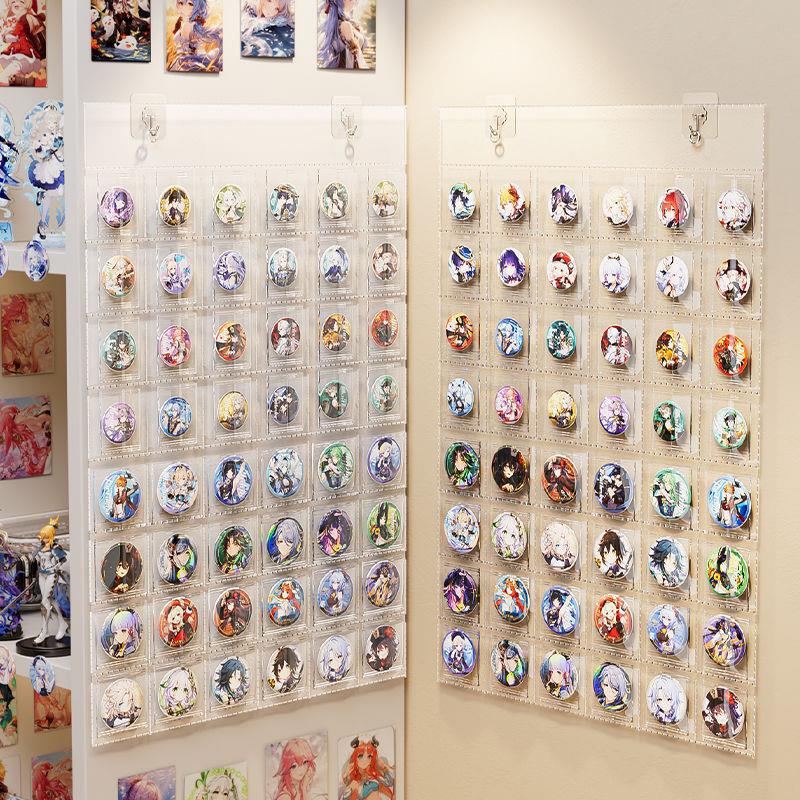 吧唧收纳册挂墙谷美卡片小马分卡位分格背卡徽章谷子收纳挂袋挂钩