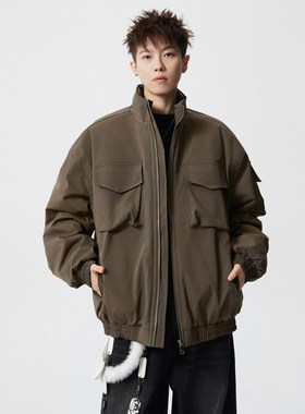 GBOY studio悟空有货阿茶与阿古SHIJOIN宽松工装棉衣立领加厚棉服