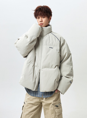 GBOY studio马切达工作室白糖玫瑰1807宽松美式潮牌短款棉衣外套