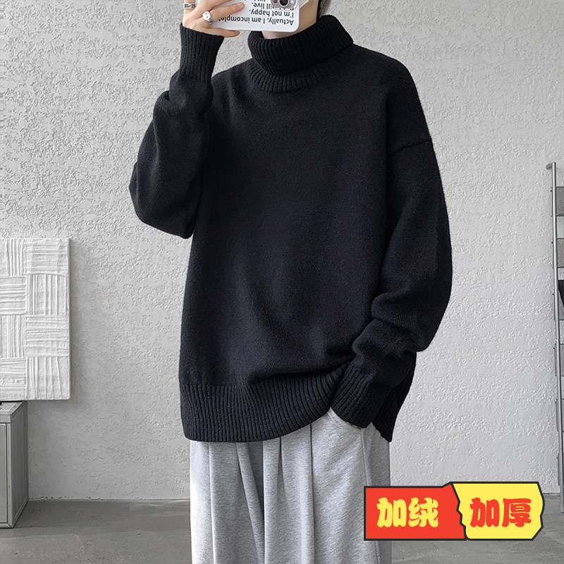 GBOY studio格子先生原创吕小虎几物男装设计大码高领毛衣打底衫