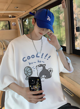 GBOY studio执行周期夜色文艺男徐洛淇工作室宽松短袖T恤男潮半袖