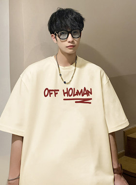 GBOY studio吕小虎nans男装执行周期pd大人夏新美式短袖T恤